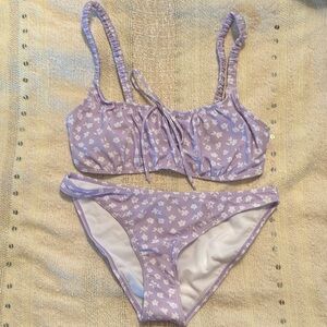 NWT Purple Ditsy Floral Swimsuit Bikini